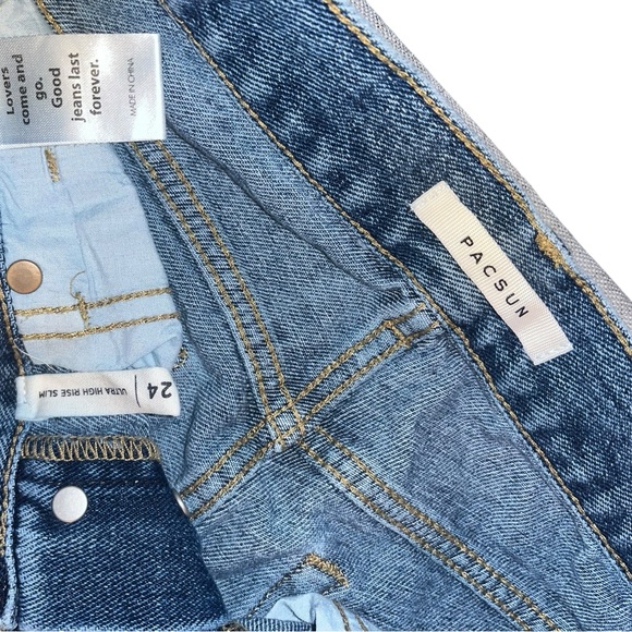 PacSun Ultra Highrise Slim Jeans Size 24 - Picture 5 of 7